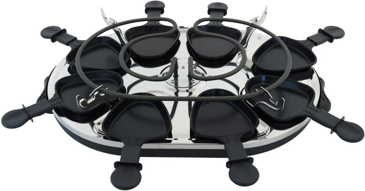 Raclette für 8 Personen Tischgrill Raclettegrill Party Sylvester Pfännchen