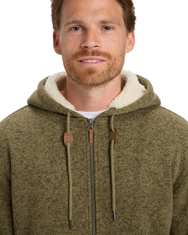 Quiksilver Herren Keller Sherpa Kapuzenpullover (1er Pack), Aloe Heather