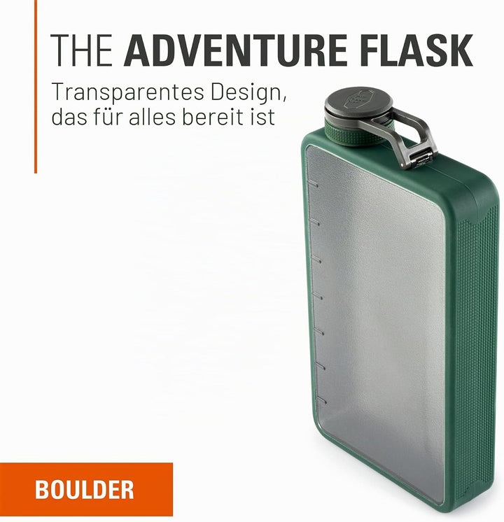 GSI Outdoors Boulder Flask Thermosflasche, Unisex, für Erwachsene 16 Fluid Ounces Bergblick, 16 Flui