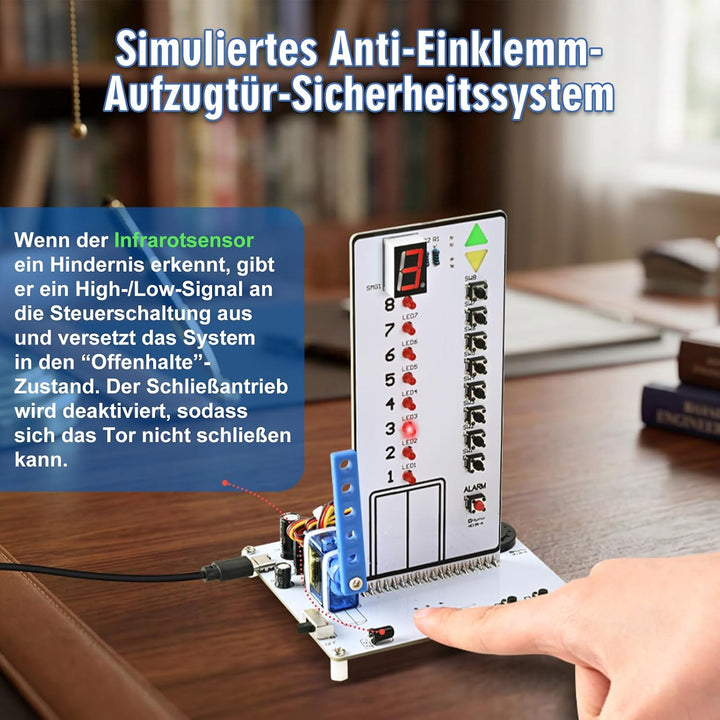 Aufzug Bausatz, Mint Elektronik Lötbausatz für Schule &amp; Zuhause