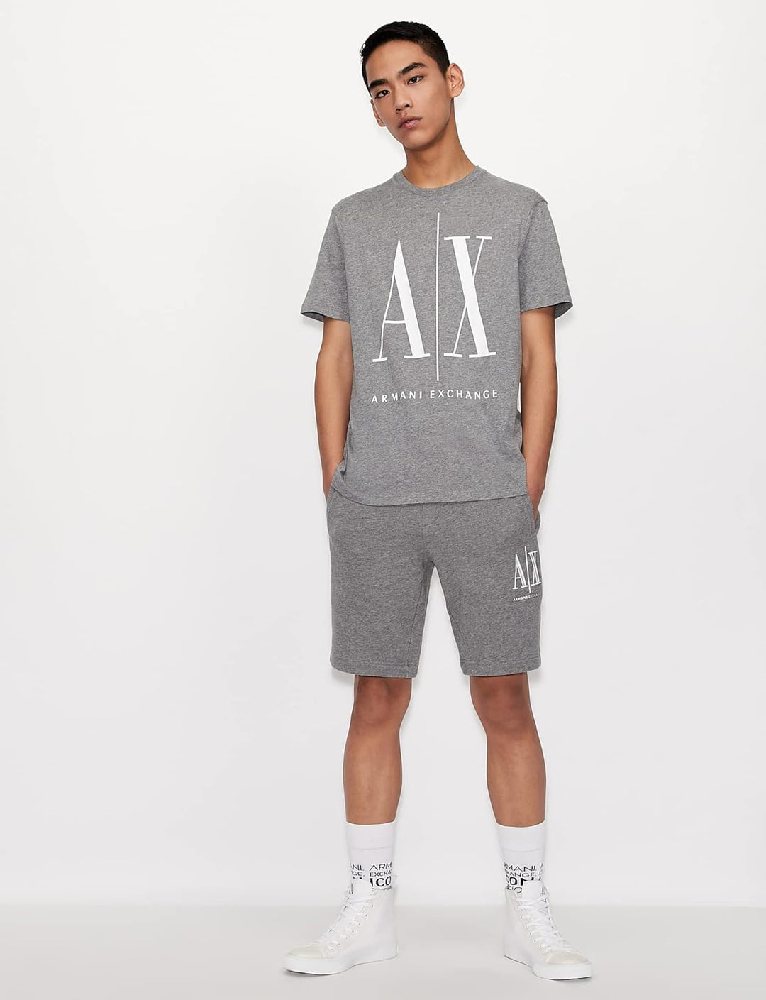 Armani Exchange Herren T-shirt 8nztpazjh4z T-Shirt XS Grau, XS Grau