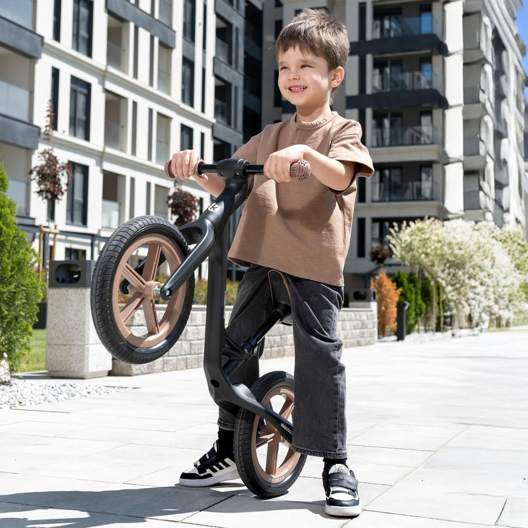 KikkaBoo Magnus Laufrad für Kinder 3–6 Jahre, Leichter Fiberglas Rahmen, Verstellbarer Sitz, rutschf