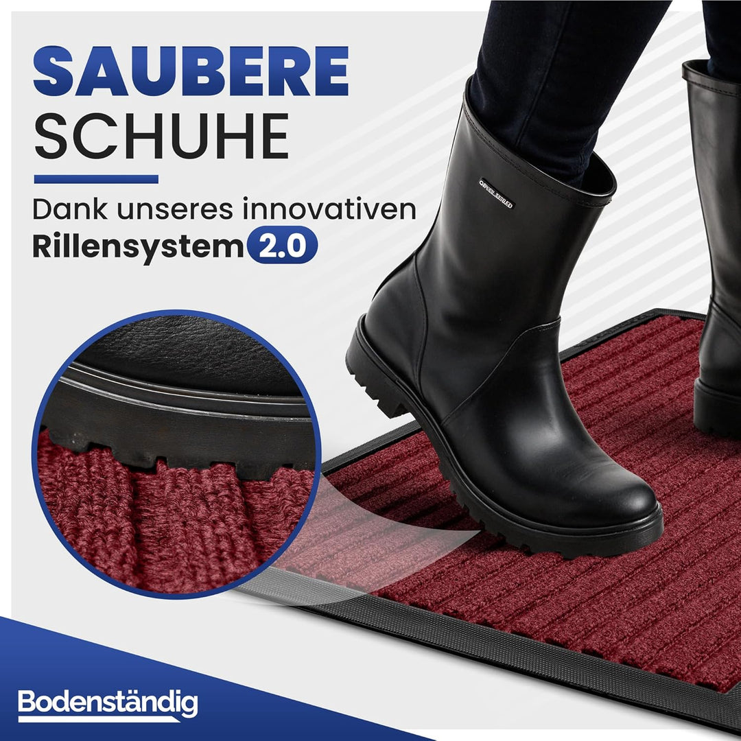 PazCaz Fussmatte aussen und innen [S-XXL] in Allen Farben - rutschfest &amp; langlebig - Fussabstreifer