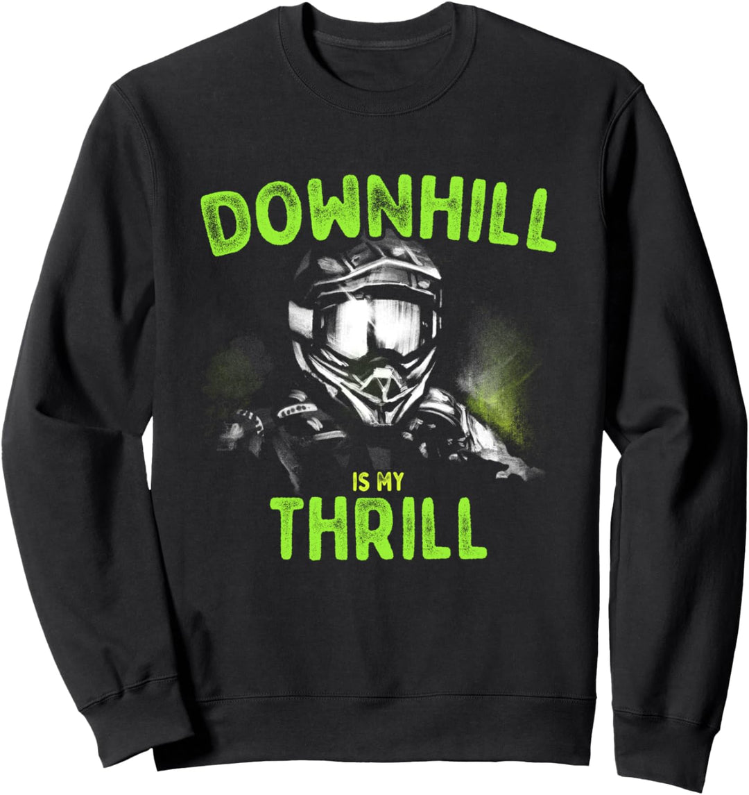 Downhill is my Thrill - Mountainbiker mit Crossbrille Sweatshirt