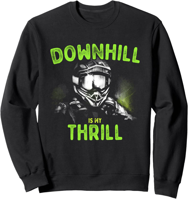 Downhill is my Thrill - Mountainbiker mit Crossbrille Sweatshirt