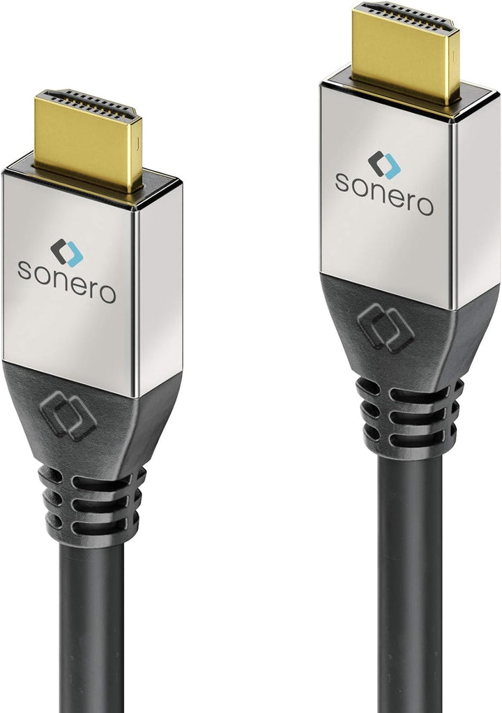 sonero® Premium Aktives High Speed HDMI Kabel mit Ethernet, 7,50m, UltraHD / 4K / 60Hz, 18Gbps, schw