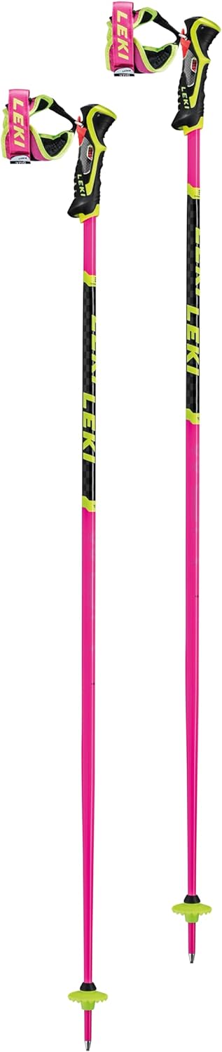 LEKI Damen Carbon 14 3D Skistöcke 105 neonpink-schwarz-neongelb, 105 neonpink-schwarz-neongelb