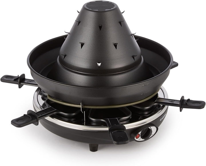 Klarstein Taste Volcano - Raclette, Tischgrill, Elektrogrill, Tartarenhut, 1500 Watt, stufenlos rege