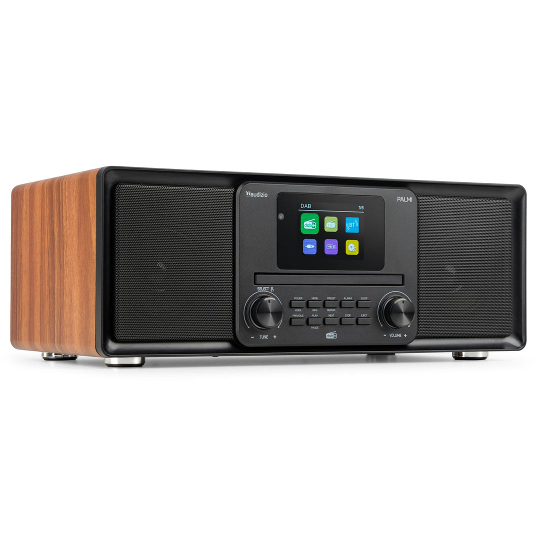 Audizio Palmi - DAB Radio mit CD Player - 60 Watt Stereoanlage mit Bluetooth 5.0, USB &amp; Equalizer, W
