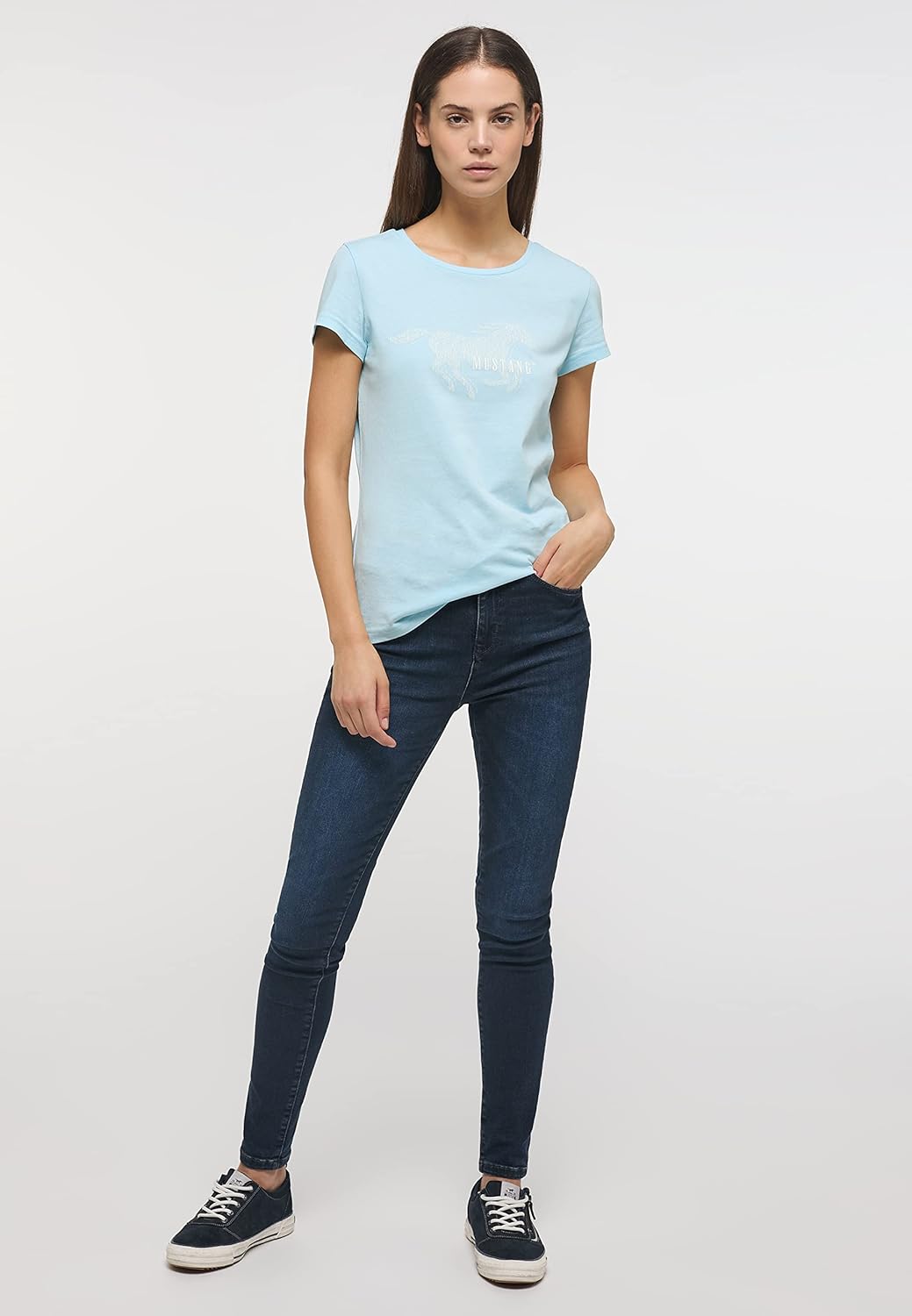 MUSTANG Damen Jeans Hose Georgia Super Skinny 24W / 30L Dunkelblau 882, 24W / 30L Dunkelblau 882
