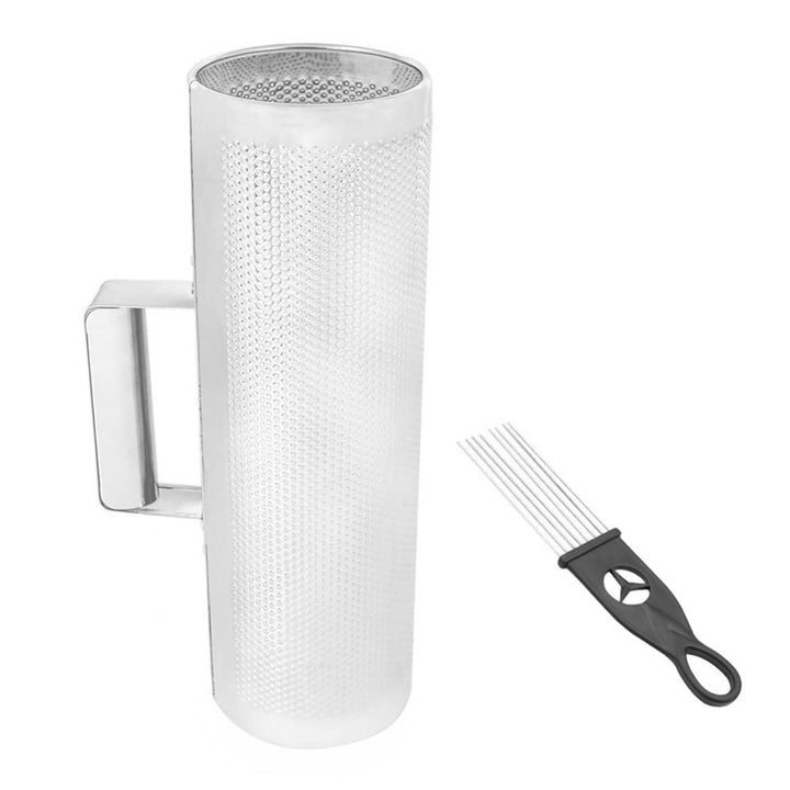 Edelstahl Guiro Halter Metall Guiro mit Schaber, Lateinisches Handschlaginstrument für Musikalisches