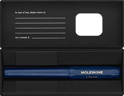 Moleskine x Kaweco Kugelschreiber, Farbe Blau + Wochenplaner 2023-2024, 18-Monate-Kalender, Akademis