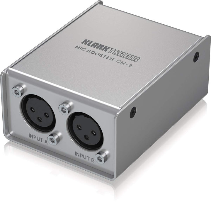 Klark Teknik MIC BOOSTER CM-2 Dynamischer 2-Kanal-Mikrofonverstärker mit hochwertigen Vorverstärkern