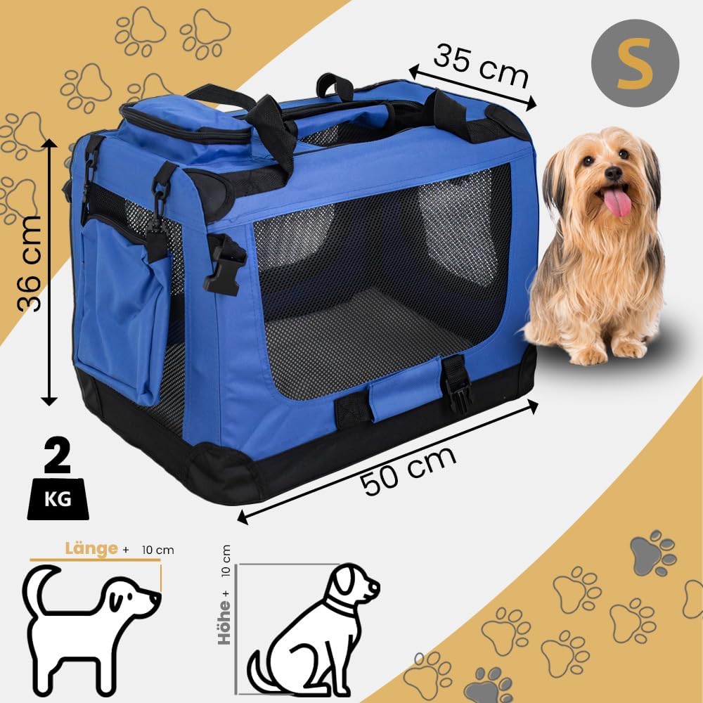 Faltbare Hundebox Transporttasche Transportbox Auto für Katze Hunde Grosse Kleine Box Bag Bed Decke