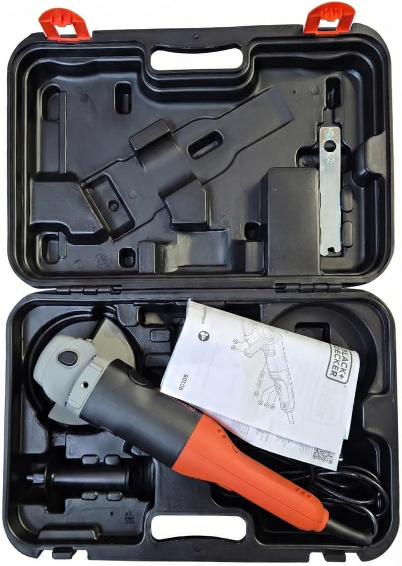 Black+Decker Winkelschleifer (mit 3-Positionen-Zusatzhandgriff, 1200 W, 125 mm, Nullspannungsschalte