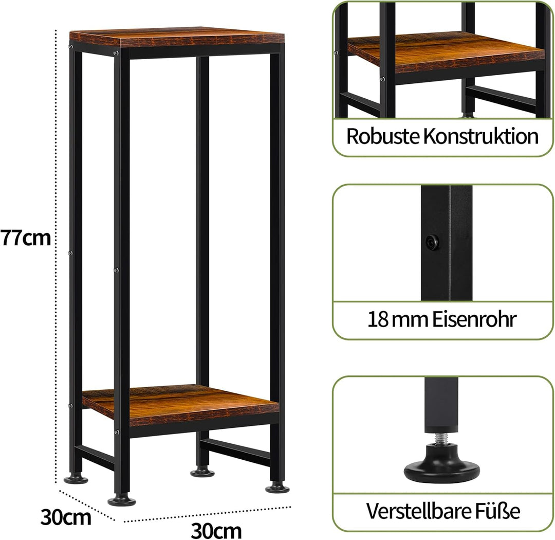 2 Etagen Blumenständer Pflanzenständer, 77cm Pflanzenregal Pflanzen Eckregal, Blumenregal Pflanzenre
