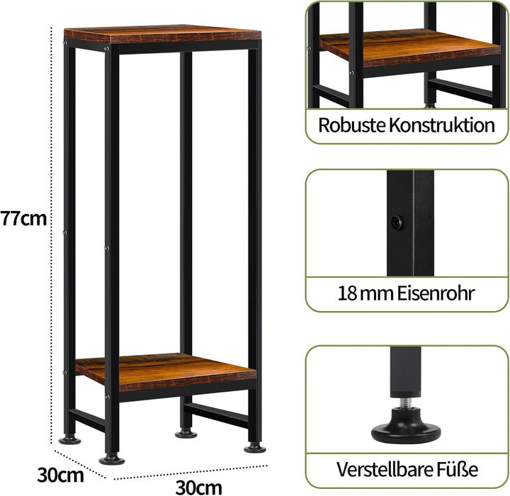 2 Etagen Blumenständer Pflanzenständer, 77cm Pflanzenregal Pflanzen Eckregal, Blumenregal Pflanzenre