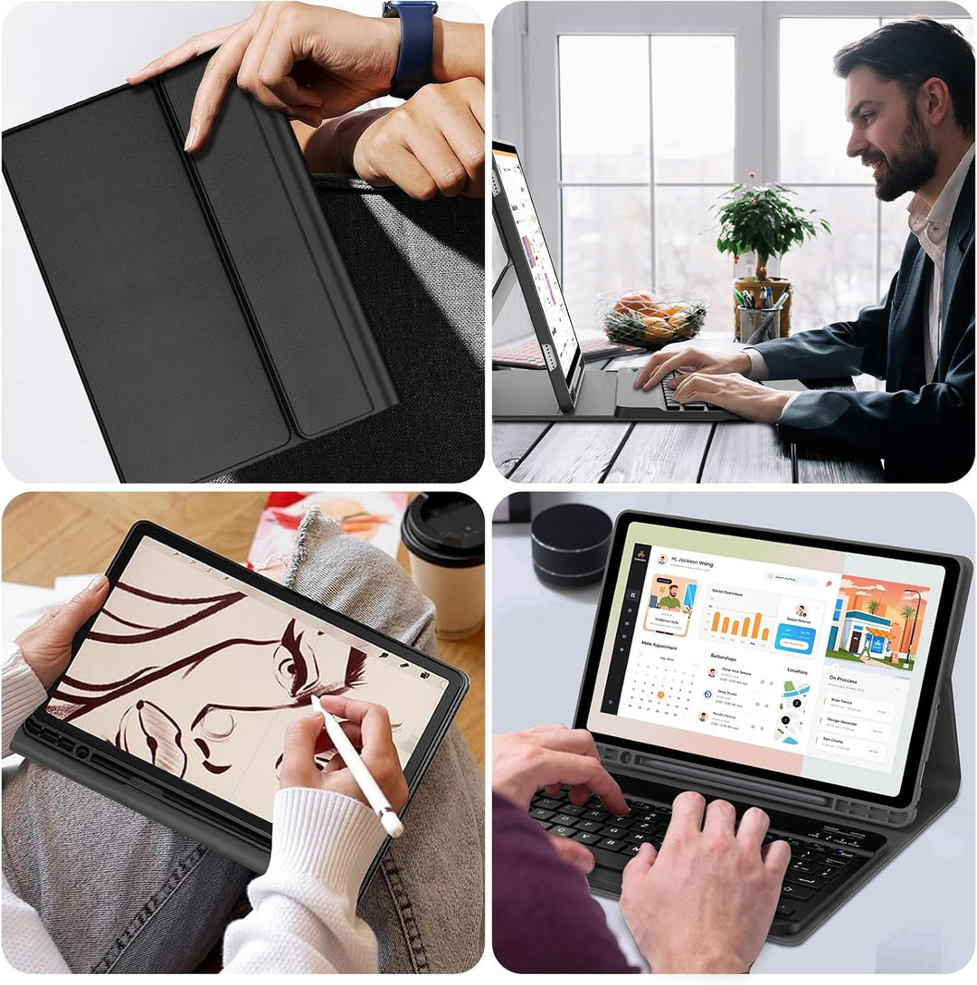 Tastatur für Samsung Galaxy Tab A9+ 11 Zoll 2023 (SM-X210/X215/X216/X218) Schwarz Schwarz, Schwarz S