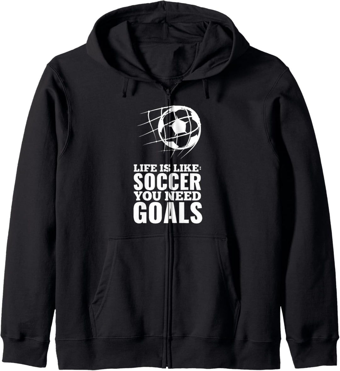 Das Leben ist wie Fussball Lustiges Geschenk T Shirt Kapuzenjacke