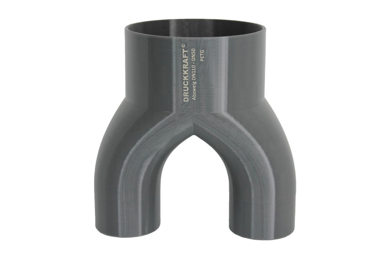 DRUCKKRAFT 2-Wege Abzweig Rohr DN110 - DN50 | Abzweigstück | Y-Verteiler | Absauganlage | Rohrverbin