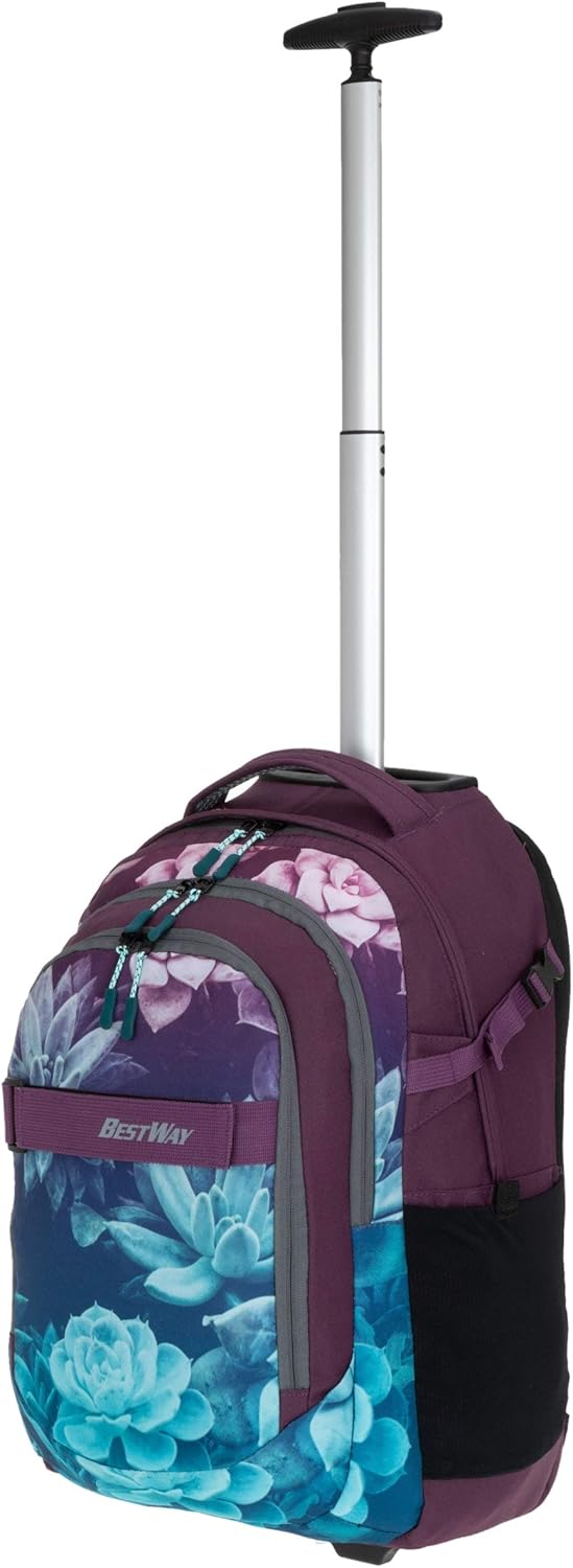 Bestway Trolley Schulrucksack Schultrolley 2 Teile Set Packer Evo inklusive Regenhülle 40244 (Dark F