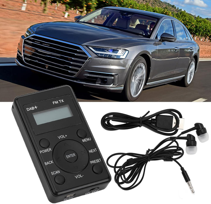 Tragbare DAB Radio, DAB/DAB+/UKW Radio, Digitales Clear Sound das Auto mit Kopfhörer,Taschenradio mi