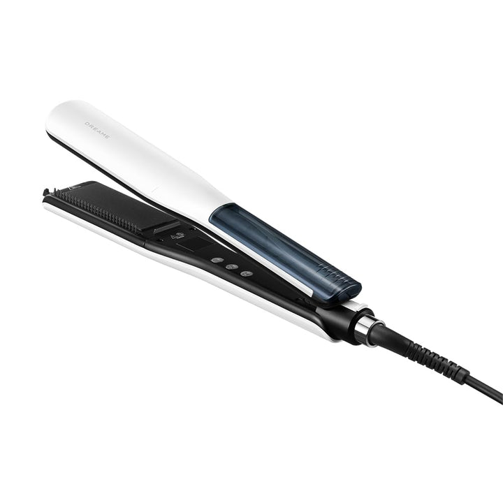 dreame AuraSteam Straight, Glätteisen, glatte und lockige Frisuren, vergrössertes Panel, flexible 3D