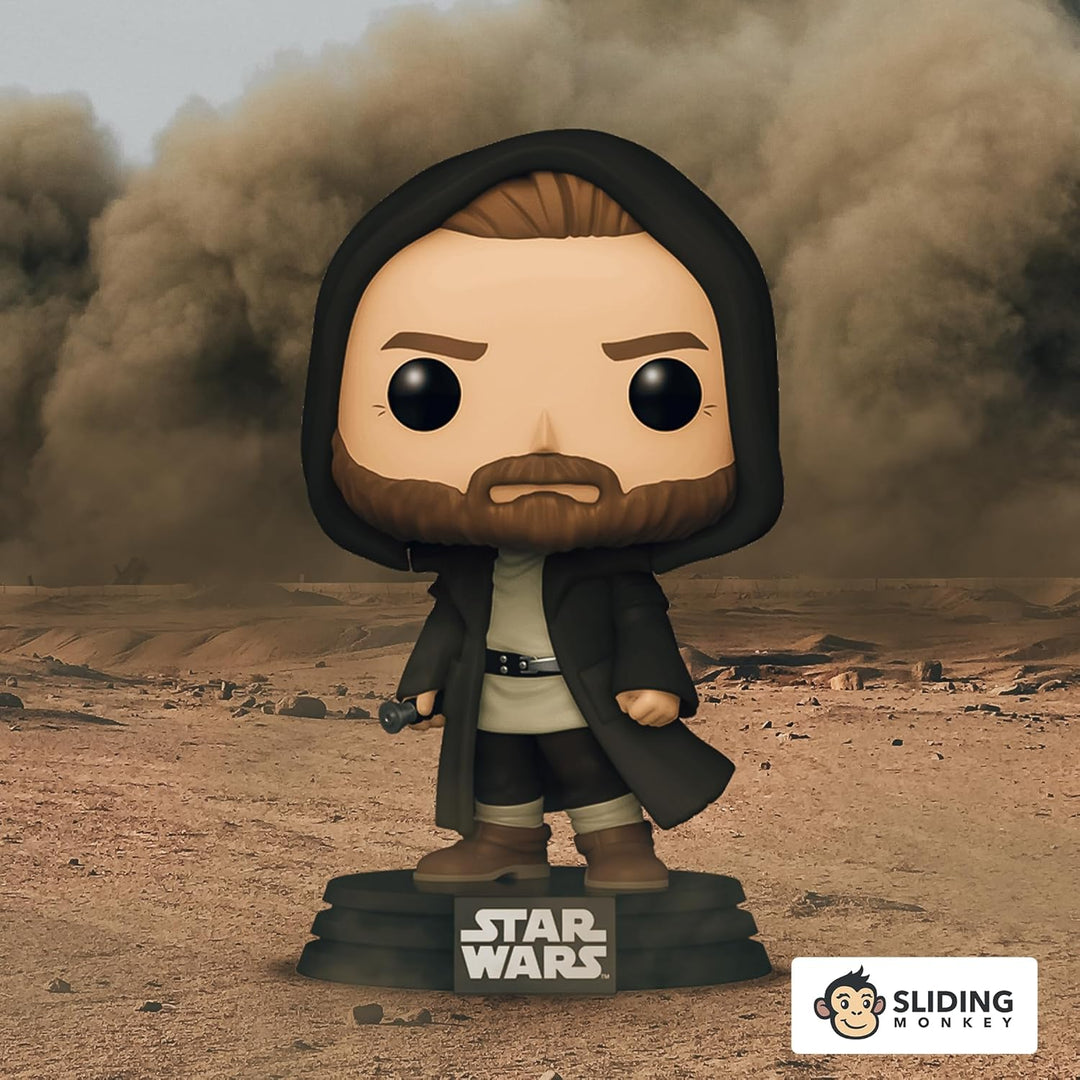 Funko Pop Obi-Wan Kenobi in Jedi Robe 544 Exclusive Box and Slip Protector Include