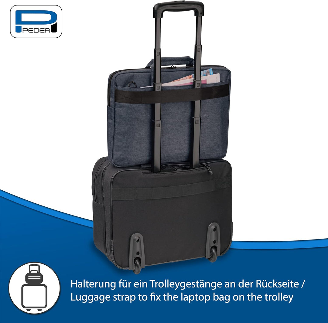 PEDEA Laptoptasche "Elegance" Notebook-Tasche bis 15,6 Zoll (39,6 cm) Umhängetasche mit Schultergurt