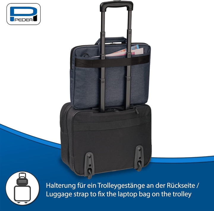 PEDEA Laptoptasche "Elegance" Notebook-Tasche bis 15,6 Zoll (39,6 cm) Umhängetasche mit Schultergurt