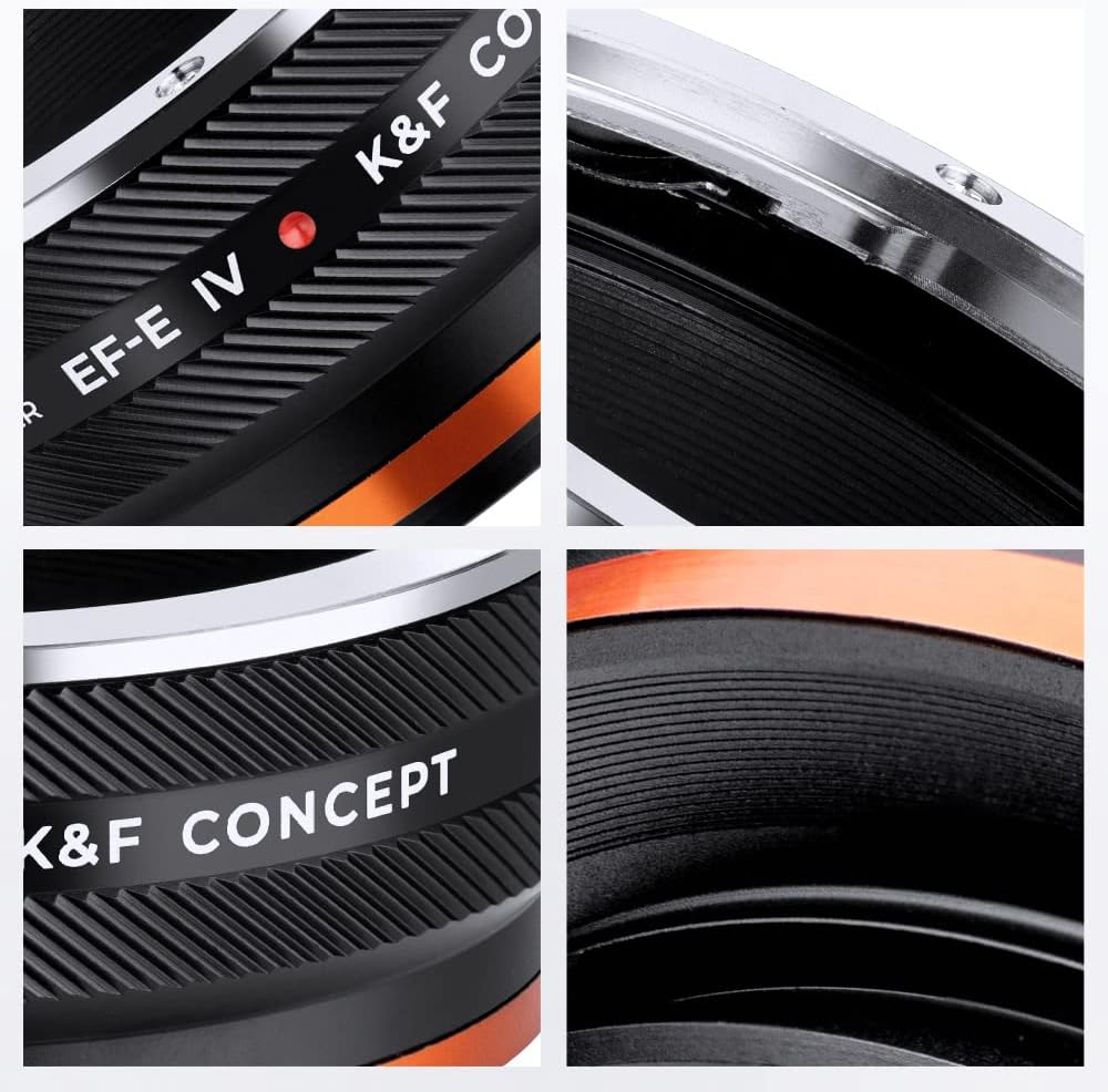 K&F Concept Lens Mount Adapter EOS-NEX IV IV Manueller Fokus Kompatibel mit Canon (EF/EF-S) Objektiv