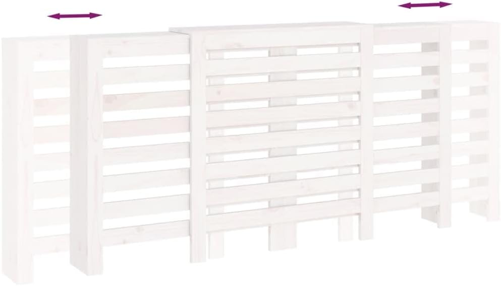 vidaXL Heizkörperverkleidung Lamellen-Design Heizungsabdeckung Heizungsverkleidung Heizung Abdeckung