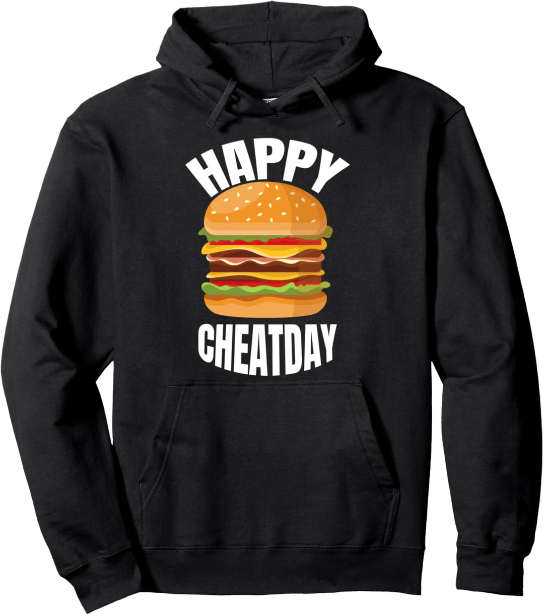 Glückliches Cheatday-Zitat für einen Gewichtheber Pullover Hoodie