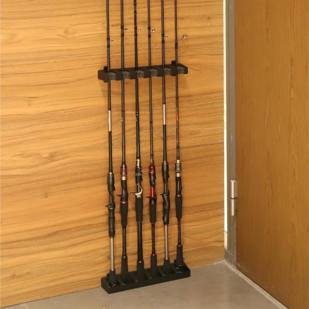 2 Paar Rutenhalter Wand Vertikale, Wandhalterung Angelrutenständer, Wandmontage Rutenständer Vertika