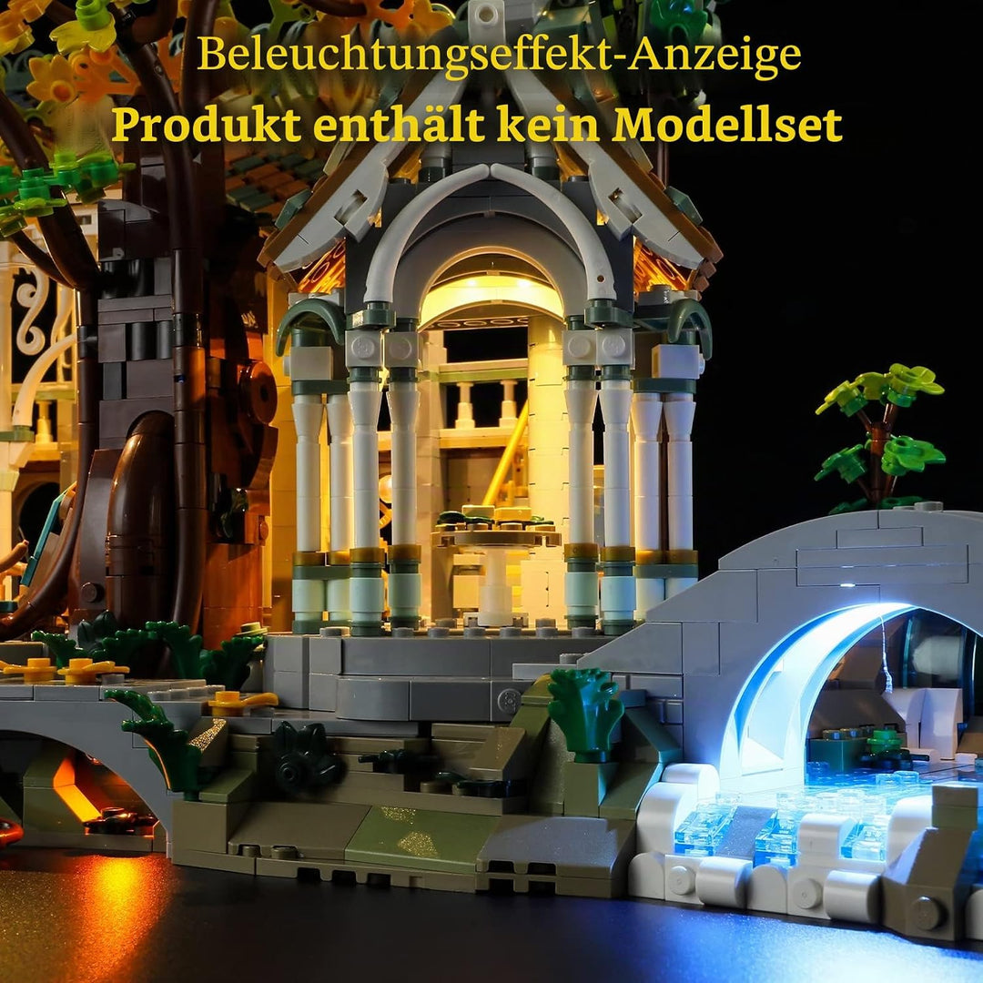 GEAMENT LED Licht-Set Kompatibel mit LEGO DER Herr DER Ringe: BRUCHTAL (Rivendell) - Beleuchtungsset