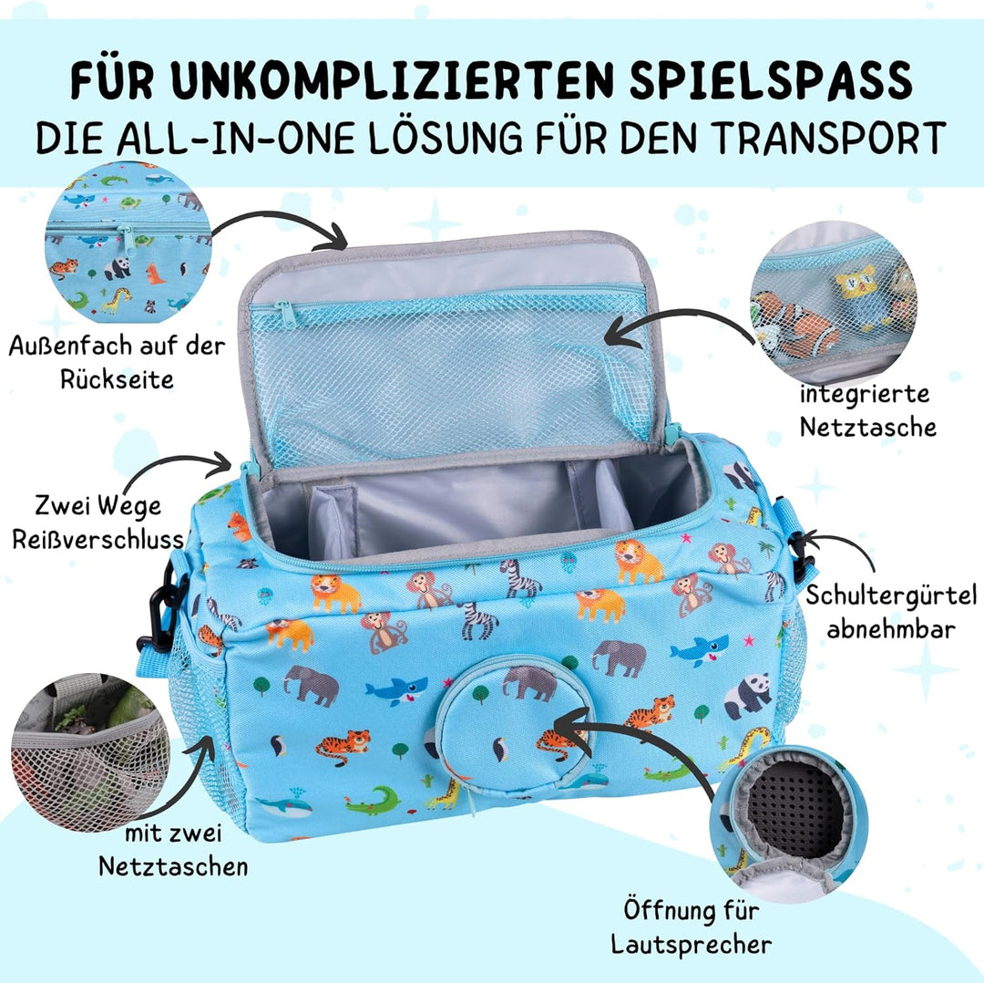 bunnyboo Toniebox Tasche für 30 Hörfiguren - Ideale Tonie Aufbewahrung - Tonie Tasche XXL - Ausreich