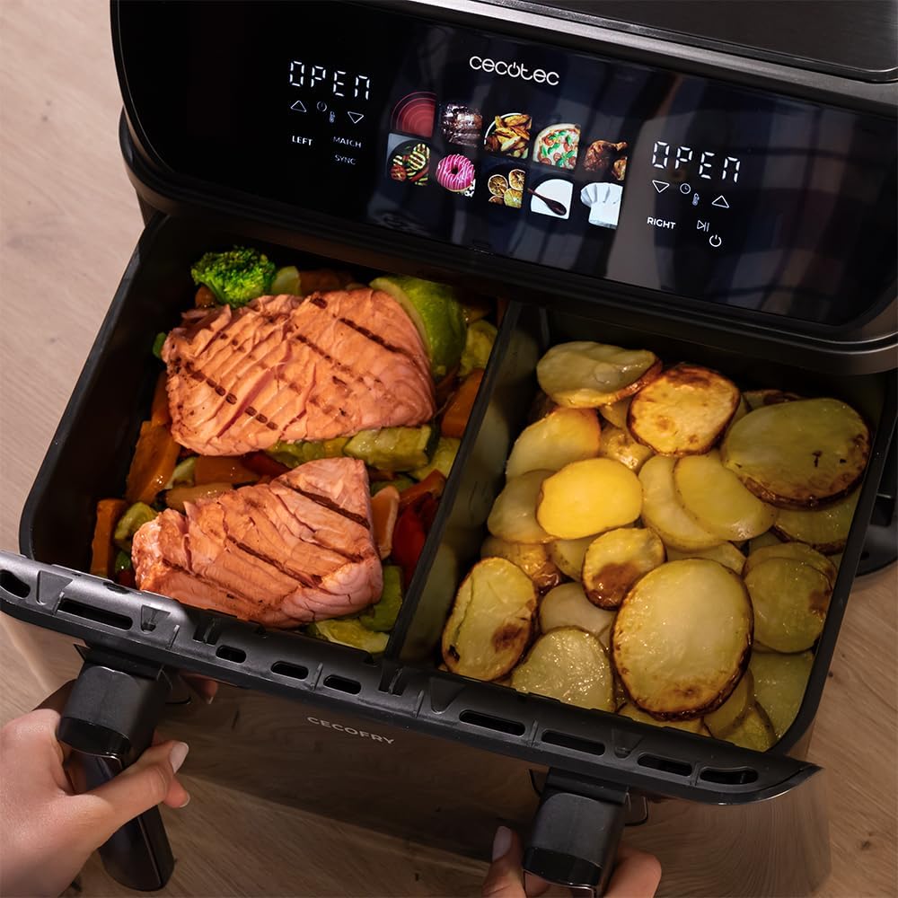 Cecotec Heissluftfritteuse ohne Öl - 10L - Grill - Doppelwiderstand - Air Fryer Cecofry&amp;Grill Duohea