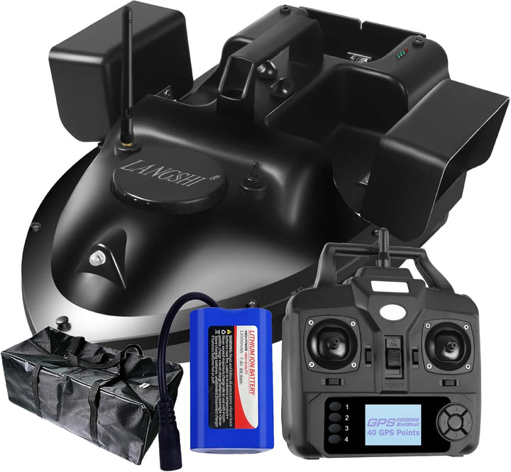 LANGSHI Angelköder-Boot RC Boot 500M Entfernung GPS Köder-Boot GPS Postion Auto Cruise Fernbedienung