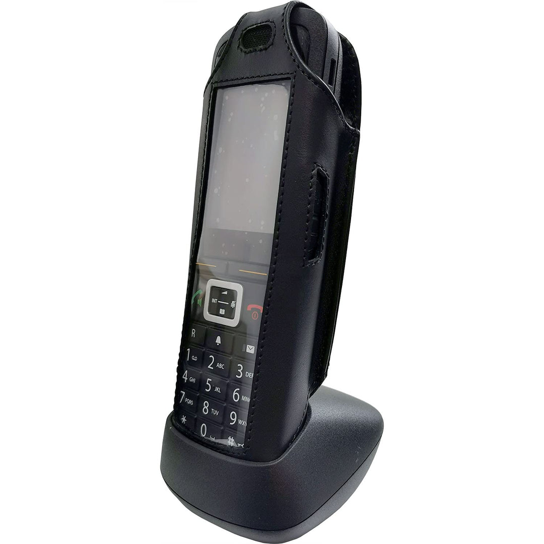 Gigaset Ledertasche mit abnehmbarem Drehgürtelclip für das R700H und Unify Openscape R6