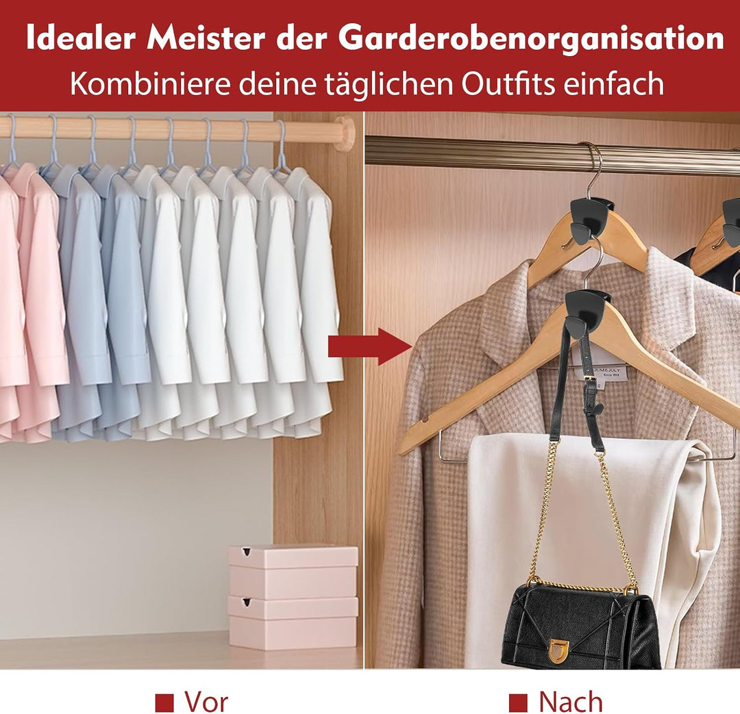 Kleiderbügel Platzsparend 100 Stück - Schwerlast Organizer bis 20KG | Stabile platzsparende Kleiderb