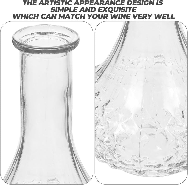 BESPORTBLE Transparente Weinkaraffe 500 ml Dickwandige Whiskyflasche aus Glas Multifunktionale Spiri
