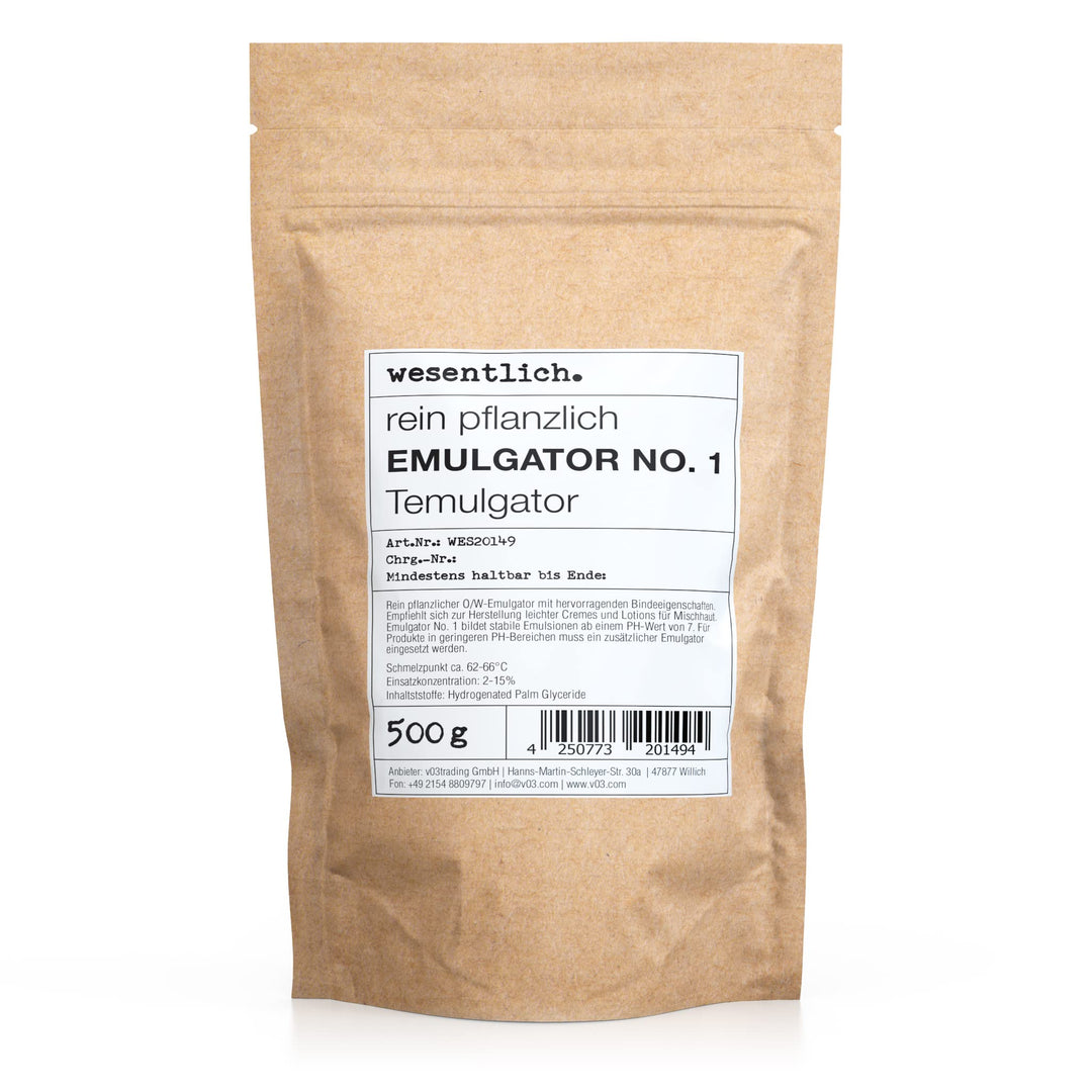 Emulgator No.1 (Temulgator) - für DIY Kosmetik und Cremes - von wesentlich. - 500g - rein pflanzlich