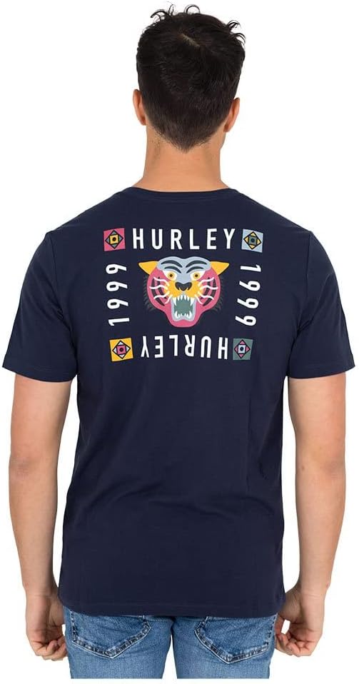 Hurley Herren M Evd WSH Bengal Ss Tee T-Shirt S Obsidian, S Obsidian
