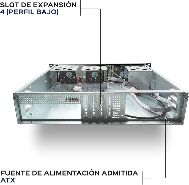 'UNYKAch 2128 19 2U Rack Gehäuse schwarz, Silber Computer-Gehäuse-Gehäuse (Ablage, Server, SGCC, Mic