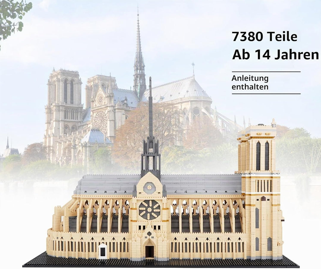 LULUFUN Building Blocks Set Notre Dame de Paris World-Famous Architecture Building Set Mini Building