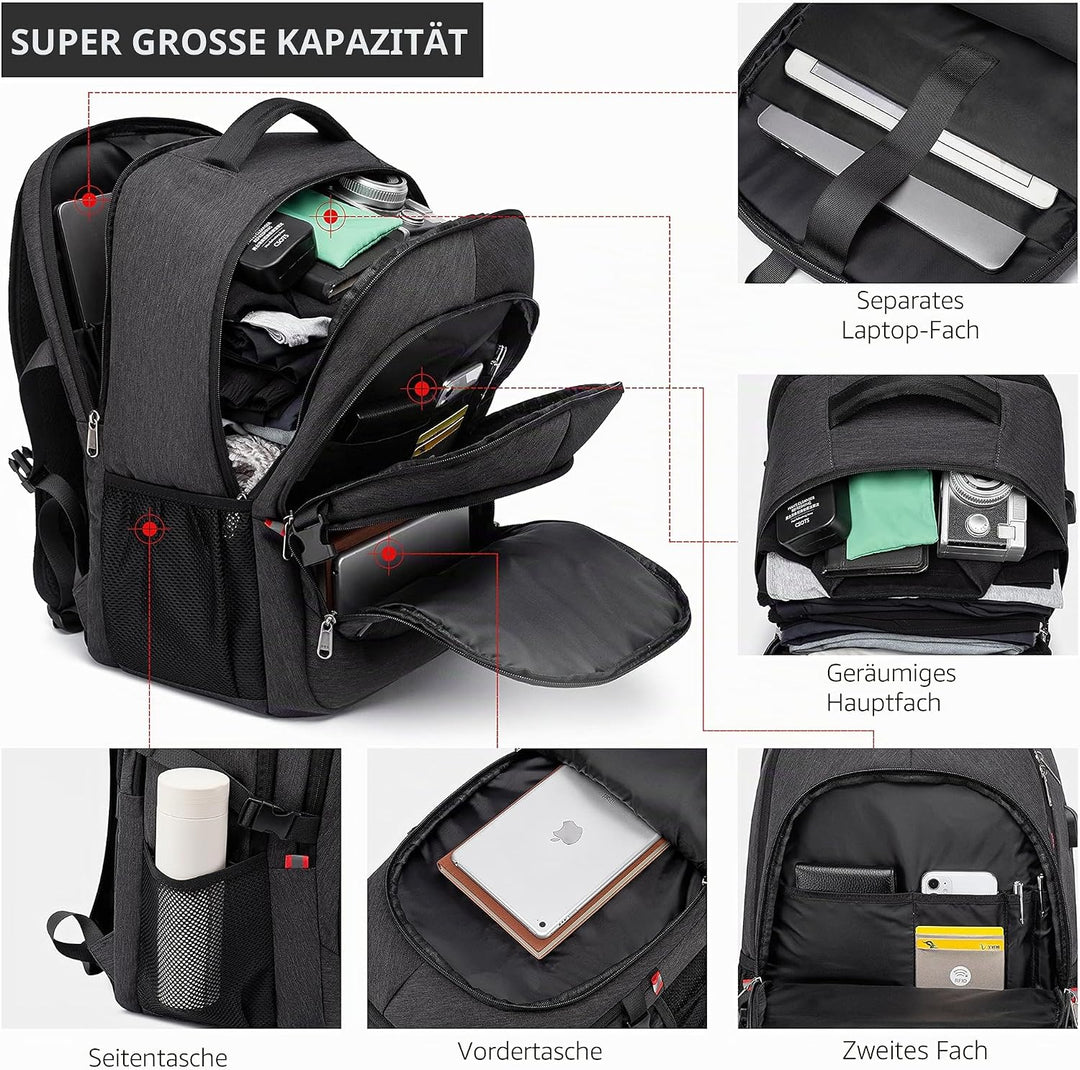 Cafele Rfid Anti-Diebstahl-Rucksack Laptop Schulrucksack Teens Bookbag Mittlerer Computerrucksack mi
