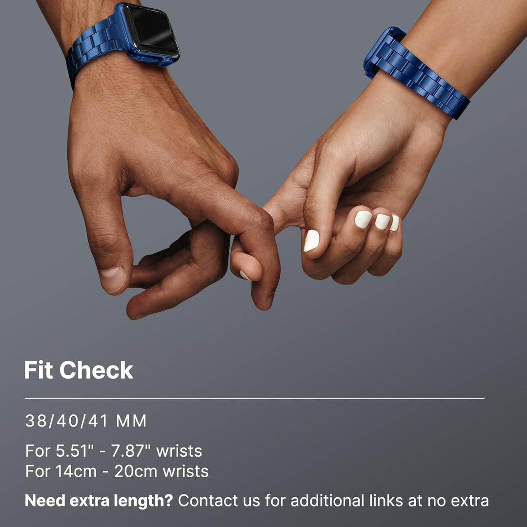Fullmosa für Apple Watch Armband 41mm 40mm 38mm Edelstahl Metallarmband mit Uhrengehäuse für iwatch