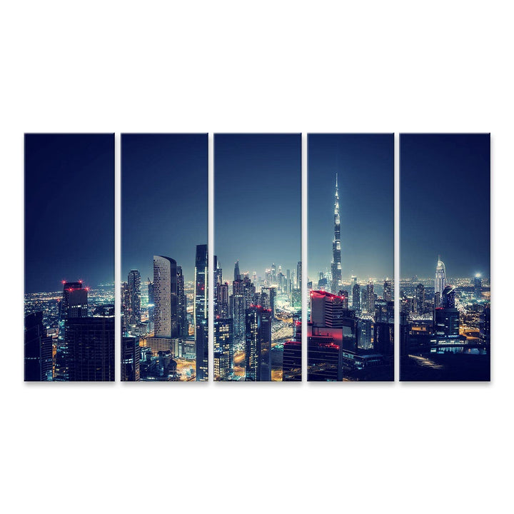 islandburner Bild auf Leinwand Schöne Dubai Stadtbild Vogelperspektive Panorama Landschaft Vereinigt