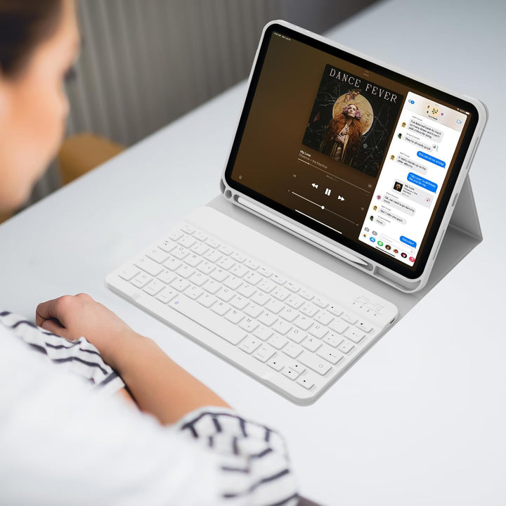 ZOPSGYU Hülle mit Tastatur für iPad (A16) 11/10 Generation (2025/2022, 11/10.9 Zoll), Schutzhülle mi