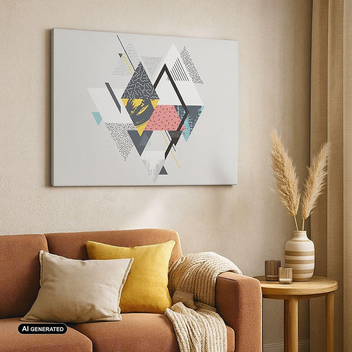 Bilder auf Leinwand Abstraktion modern Leinwandbild mit Rahmen 70x50cm Wandbilder Dekoration Wohnzim